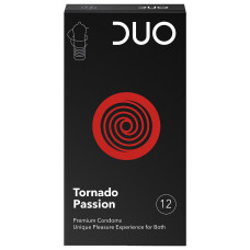 DUO Προφυλακτικά tornado passion 12 τεμαχίων DUO Προφυλακτικά tornado passion 12 τεμαχίων
