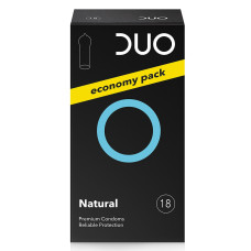 DUO Προφυλακτικά Natural (κανονικό) συσκευασία 18 τεμαχίων
