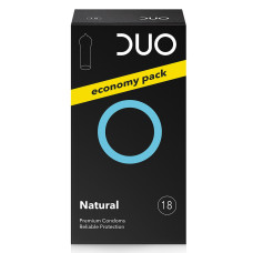 DUO Προφυλακτικά Natural (κανονικό) συσκευασία 18 τεμαχίων DUO Προφυλακτικά Natural (κανονικό) συσκευασία 18 τεμαχίων