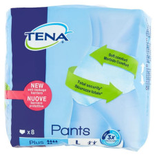 TENA Πάνες Ακράτειας Plus μιας χρήσης Large 8τμχ. (Πρ. Ελληνικής Αντιπροσωπείας)