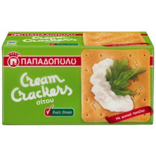 ΠΑΠΑΔΟΠΟΥΛΟΥ Cream Crackers Χωρίς Ζάχαρη 12x165gr