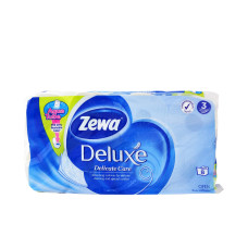 ZEWA Χαρτί υγείας 8 ρολά 3 Φυλ. Deluxe Delicate Care 96gr (Πρ. Ελληνικής Αντιπροσωπείας) ZEWA Χαρτί υγείας 8 ρολά 3 Φυλ. Deluxe Delicate Care 96gr (Πρ. Ελληνικής Αντιπροσωπείας)