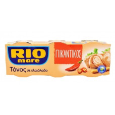 RIO MARE Τόνος Πικάντικος Σε Ελαιόλαδο 3x80gr (Πρ. Ελληνικής Αντιπροσωπείας)