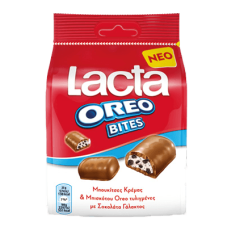 LACTA Σοκολάτα Γάλακτος Oreo Bites 110gr (BARCODE ZIN: 7622210961860) LACTA Σοκολάτα Γάλακτος Oreo Bites 110gr (BARCODE ZIN: 7622210961860)