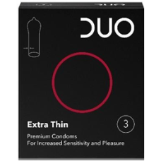DUO Προφυλακτικά Extra thin (πολύ λεπτό) συσκευασία 3 τεμαχίων