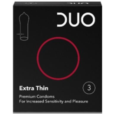 DUO Προφυλακτικά Extra thin (πολύ λεπτό) συσκευασία 3 τεμαχίων DUO Προφυλακτικά Extra thin (πολύ λεπτό) συσκευασία 3 τεμαχίων