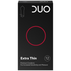 DUO Προφυλακτικά Extra Thin Extra Lubricated 12 τεμαχίων DUO Προφυλακτικά Extra Thin Extra Lubricated 12 τεμαχίων