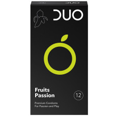 DUO Προφυλακτικά Fruits Passion (με γεύσεις) συσκευασία 12 τεμαχίων