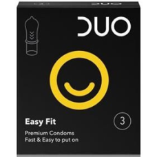 DUO Προφυλακτικά Easy Fit συσκευασία 3 τεμαχίων DUO Προφυλακτικά Easy Fit συσκευασία 3 τεμαχίων