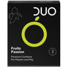 DUO Προφυλακτικά Fruits Passion (με γεύσεις) συσκευασία 3 τεμαχίων