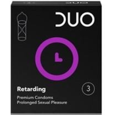 DUO Προφυλακτικά Retarding (επιβραδυντικό) συσκευασία 3 τεμαχίων DUO Προφυλακτικά Retarding (επιβραδυντικό) συσκευασία 3 τεμαχίων