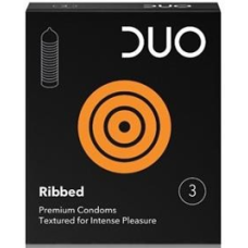 DUO Προφυλακτικά Ribbed (με ραβδώσεις) συσκευασία 3 τεμαχίων DUO Προφυλακτικά Ribbed (με ραβδώσεις) συσκευασία 3 τεμαχίων
