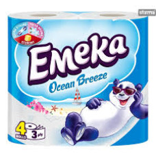 EMEKA Toilet Paper 3ply Ocean Breeze 4 ρολά EMEKA Toilet Paper 3ply Ocean Breeze 4 ρολά