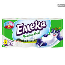 EMEKA Toilet Paper 3ply Mountain Fresh 8 ρολά EMEKA Toilet Paper 3ply Mountain Fresh 8 ρολά